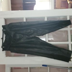 Plus sized faux leather "paperbag" pants.